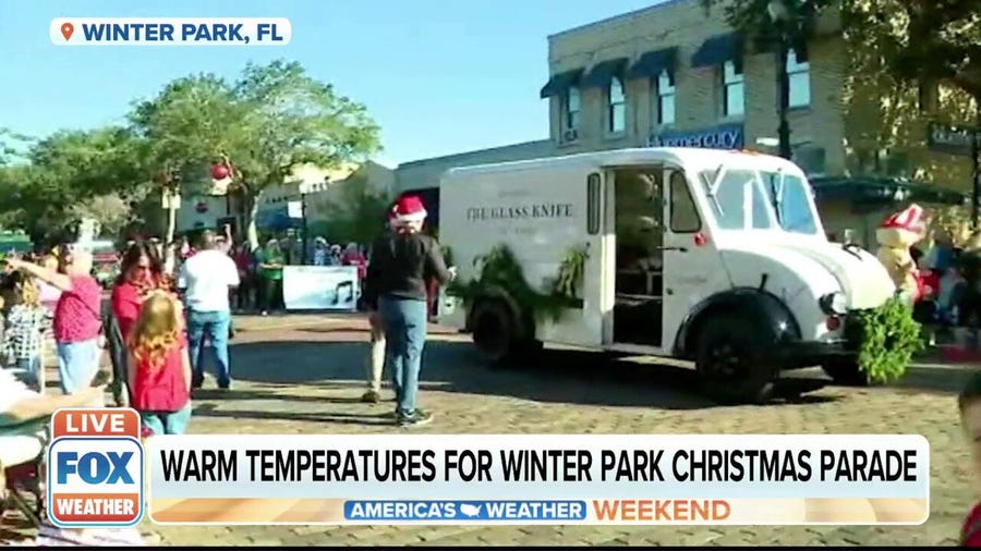 Warm temperatures for Winter Park Christmas Parade