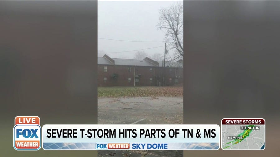 Severe thunderstorms hit parts of TN and MS on Monday