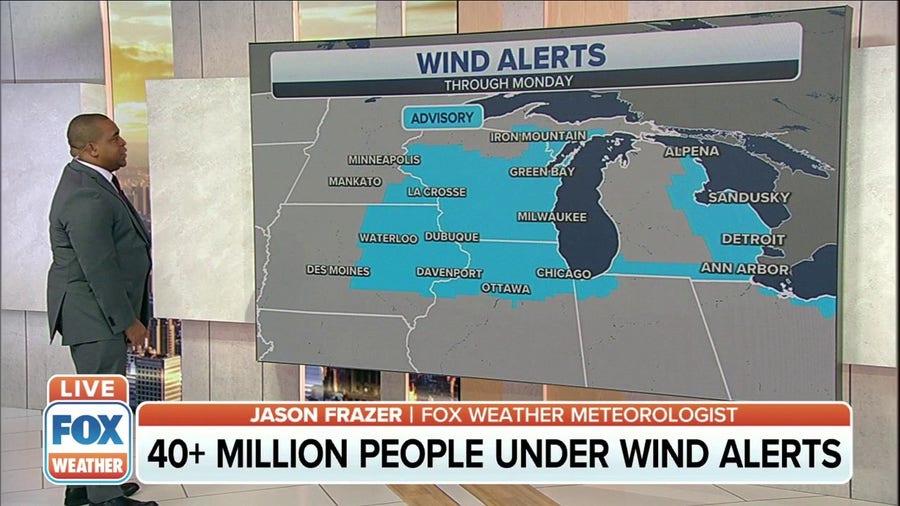 More than 40 million people under wind alerts