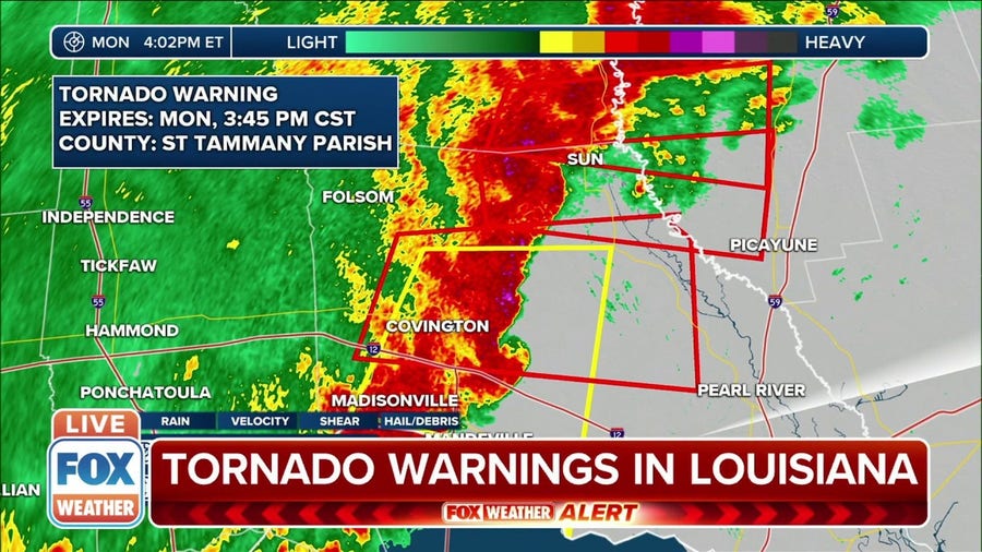 Louisiana under tornado warnings  