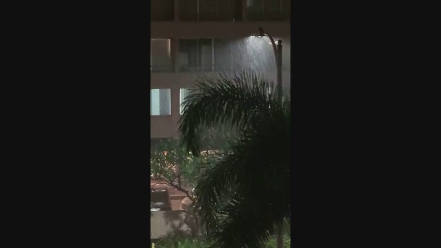 Watch: 'Kona low' producing heavy rain on Oahu