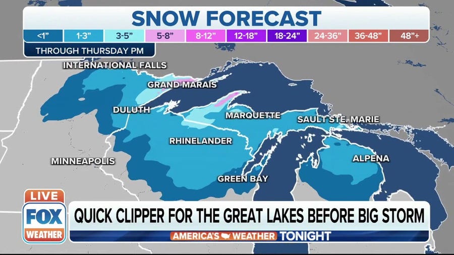 Great Lakes to be hit with quick clipper before big storm  