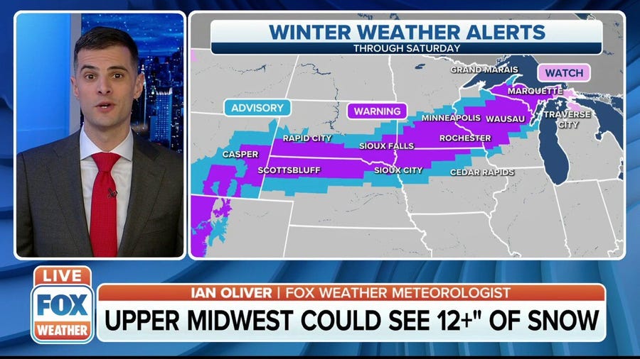Wide-ranging storm system to bring heavy snow to Rockies, upper Midwest