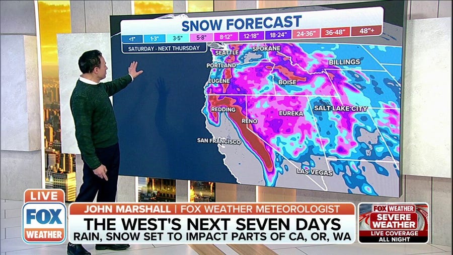 West Coast storm could bring 6 to 9 feet of snow to California mountains