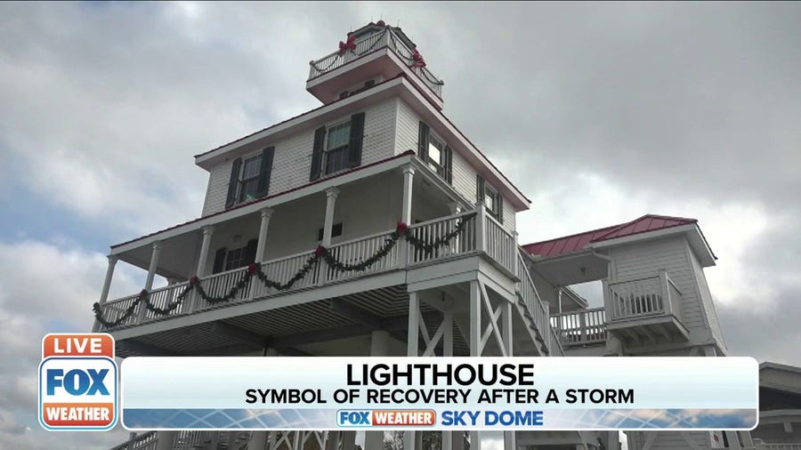 Historic lighthouse damaged by Hurricane Katrina gets rebuilt