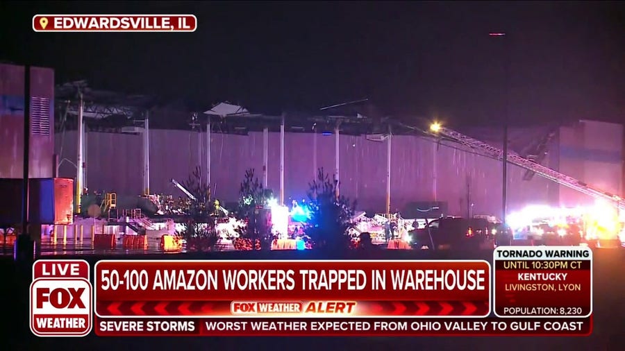 50 to 100 Amazon workers reportedly trapped in warehouse in Illinois