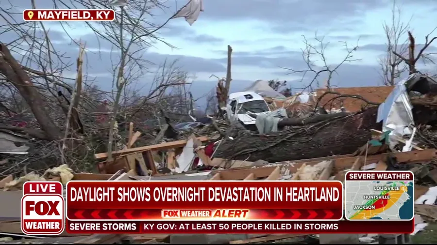 Daylight shows first images of Mayfield, KY, after tornado hits town