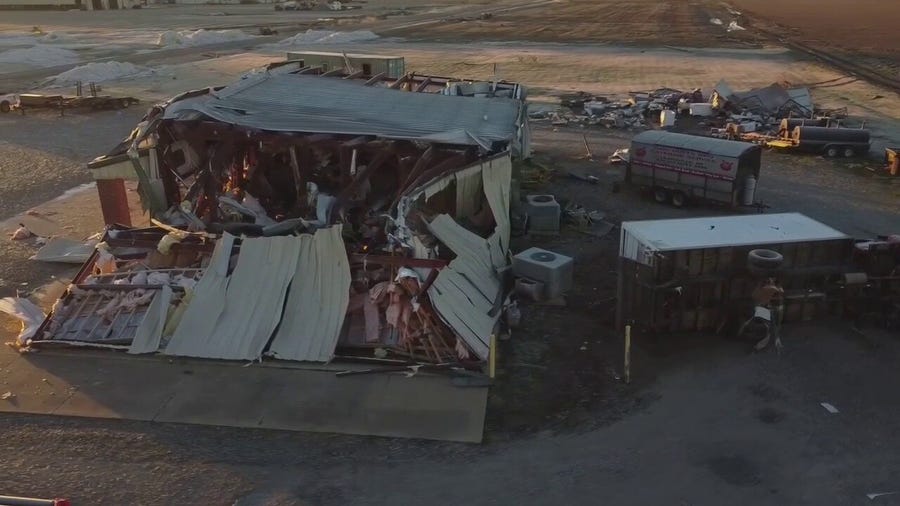 New drone video shows devastation in Leachville, Arkansas 