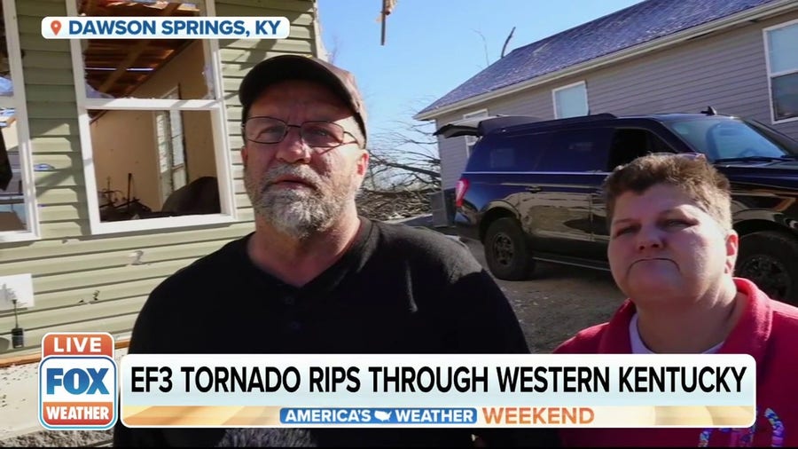Couple shows home torn apart by storm in Dawson Springs, Kentucky
