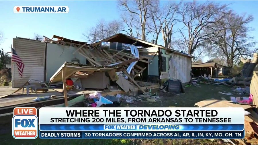 Tornado destroys Arkansas family's home