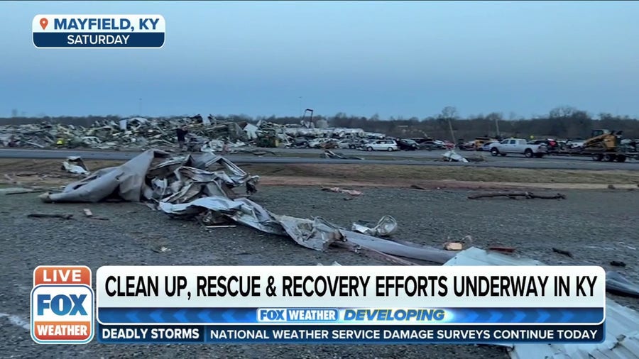 Rescue efforts begin in Kentucky, Biden to visit Mayfield area