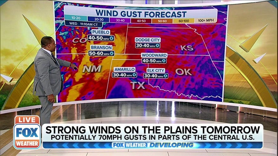 Significant wind event expected across Central US 