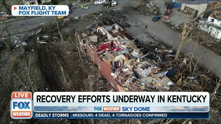 Assessing damage of the deadly tornadoes in Bowling Green, KY