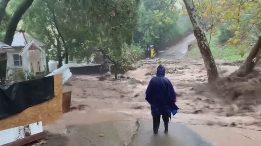 Watch: Firefighters rescue those trapped by Orange County mudslides
