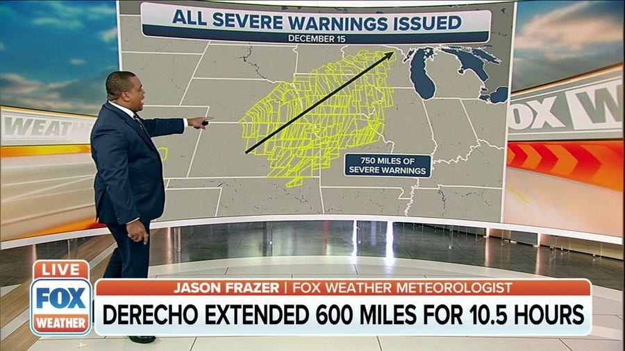 Derecho extended 600 miles for 10.5 hours during Wednesday's severe storms