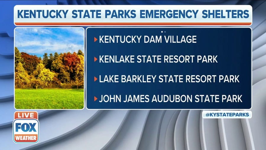 Kentucky state parks provide shelters to those impacted by tornado  