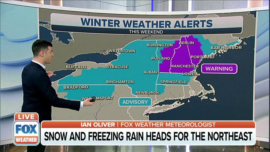 Winter storm warnings for New England, snow this weekend 