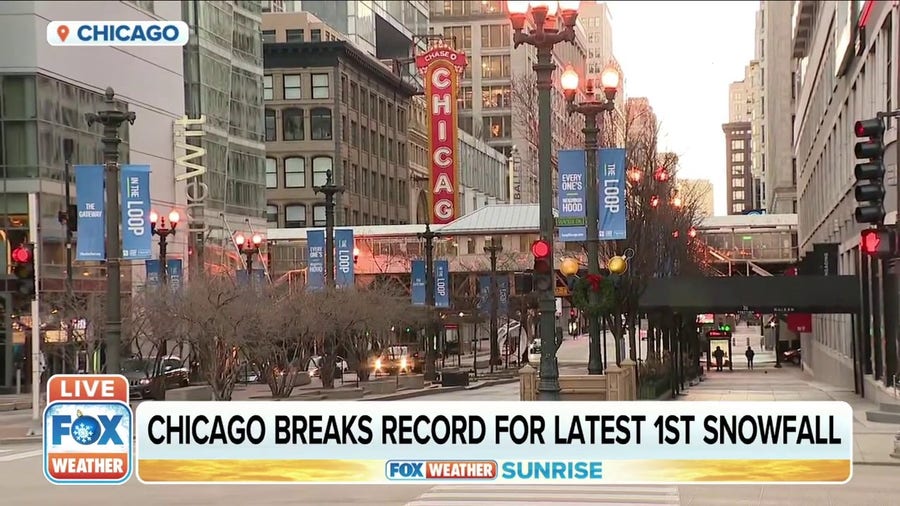 Chicago breaks record for latest first snowfall