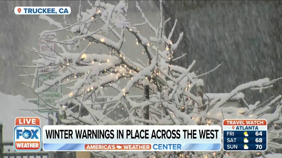 Winter storm warning for Sierra Nevada mountains