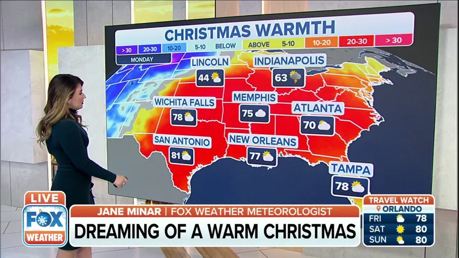 Potential record high temperatures on Christmas Eve Latest Weather