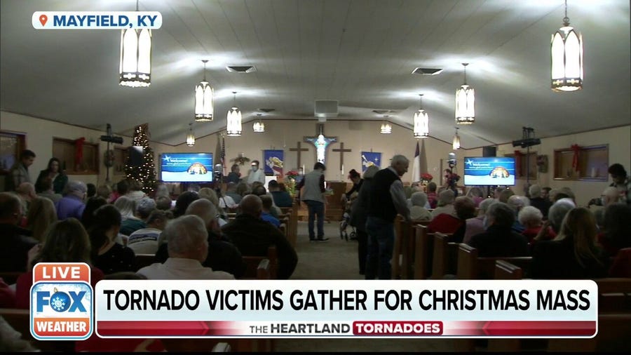 Mayfield tornado victims gather for Christmas mass