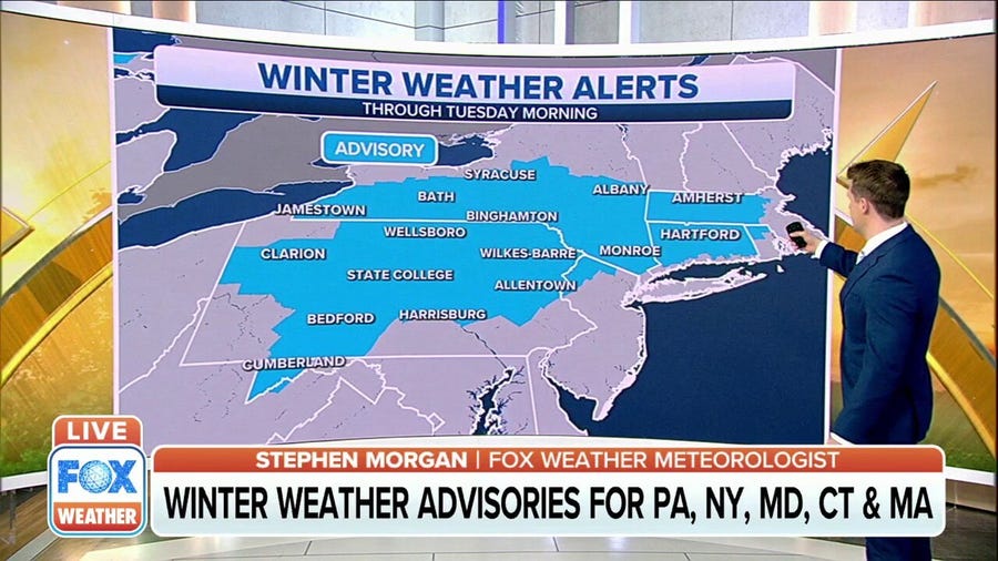 Winter weather alerts issued in parts of Northeast