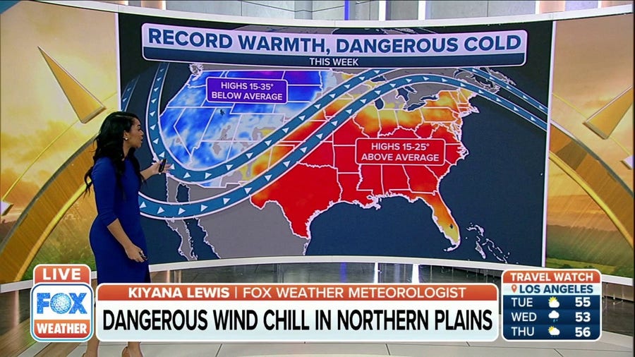 Record warmth from the Southern Plains to Southeast