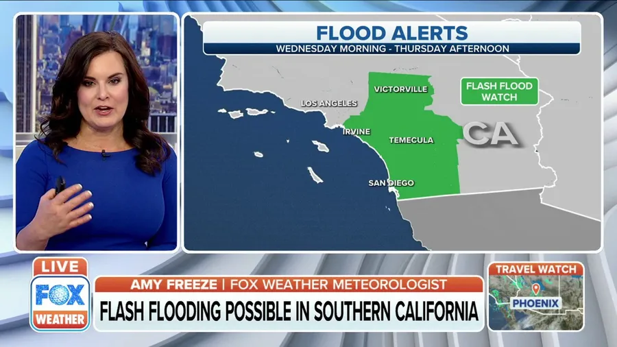 Flood alerts in effect for Southern California through Thursday 