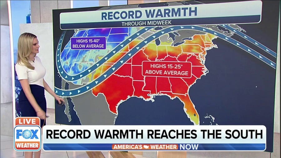 Southeast likely to see record-breaking heat Wednesday 