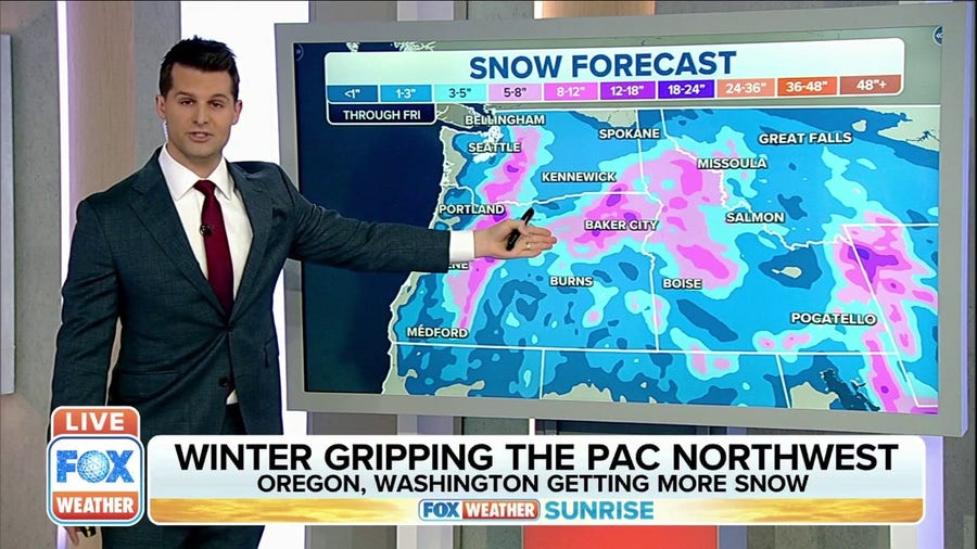 Oregon, Washington get more snow as winter grips Pacific Northwest