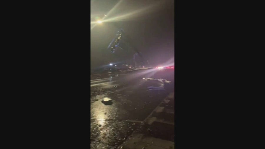 Damage reported in Winfield, Alabama, as severe weather moves through