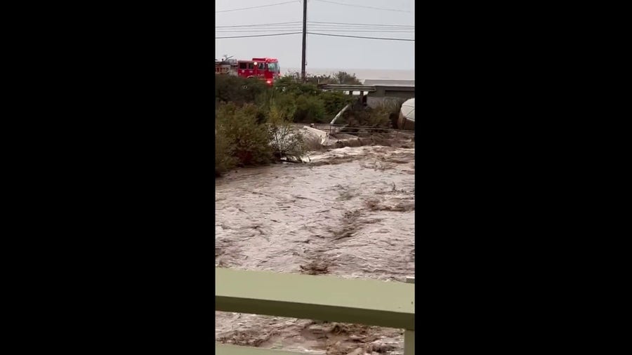 Flooding at Leo Carrillo Camp in Malibu