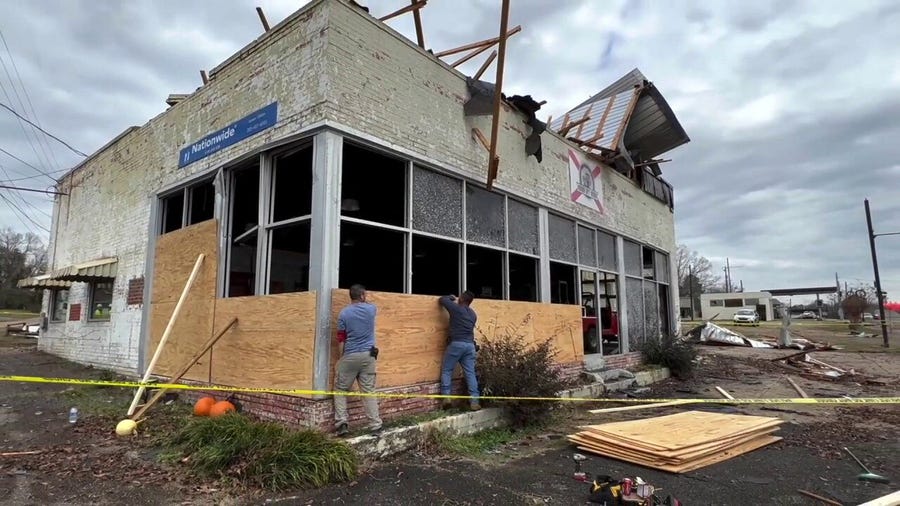 Cleanup in Winfield begins after possible tornado hit