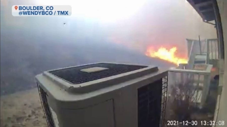 Watch: Colorado brushfire moves in on home