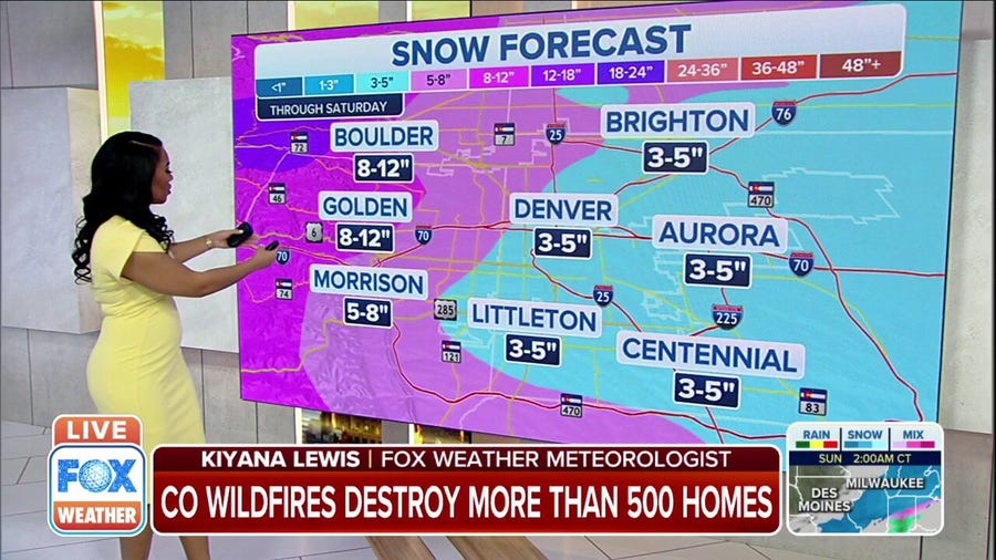 Rockies snowstorm to end fire conditions in Colorado