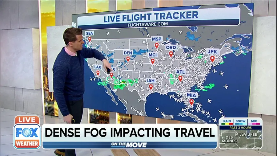 Dense fog, staffing issues causing air travel delays 