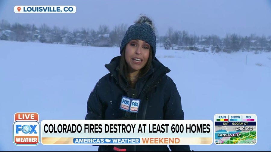 Colorado residents assess wildfire damage among snow, ash