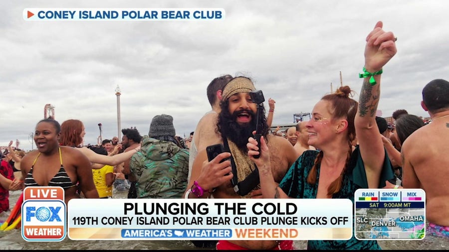 Plunging the cold: Coney Island Polar Bear Club Plunge kicks off