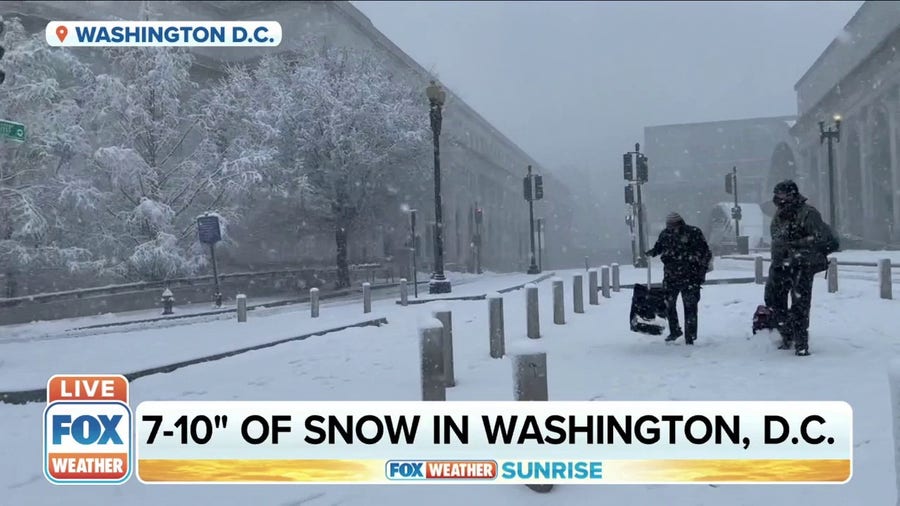 Washington, D.C. gets 7-10 inches of snow during first winter storm of the year