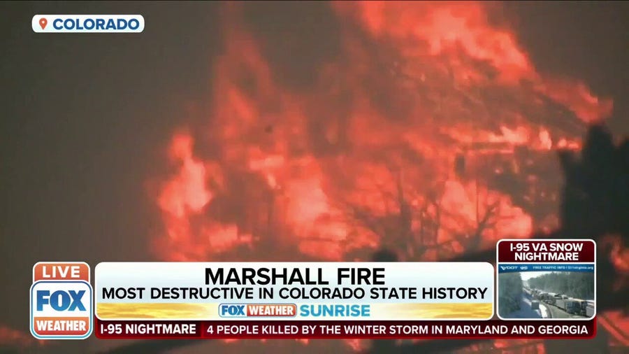 Wind gust of 100 mph pushed Marshall Fire flames north of Denver