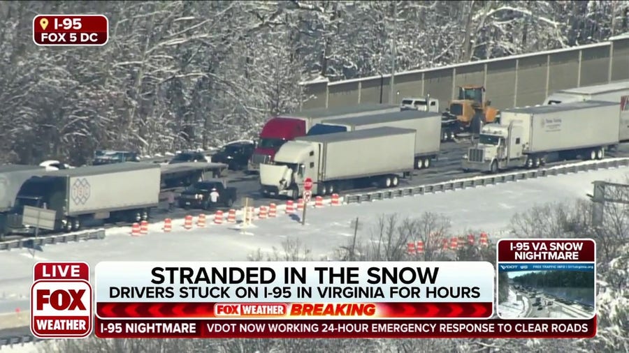 Officials provide updates regarding stranded drivers on I-95 in Virginia 