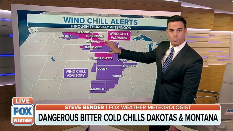 Dangerous wind chills developing In Montana, Dakotas 