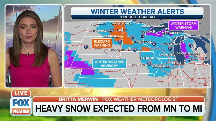 Near-blizzard conditions expected as lake-effect snow piles up in Great Lakes