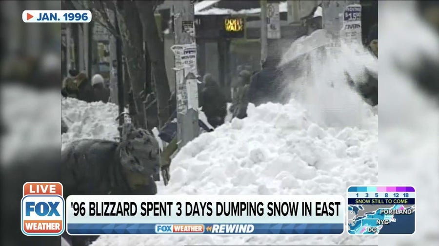 26 years ago the famed 'Blizzard of '96' dumped feet of snow across the East