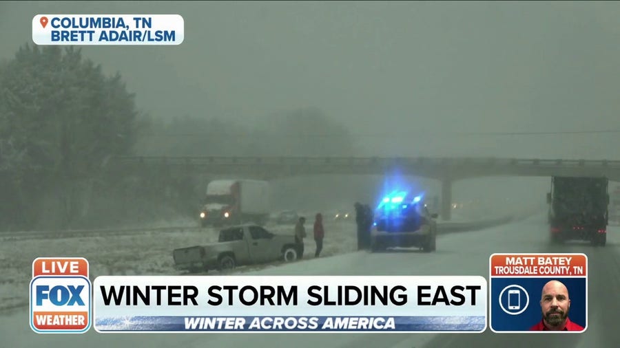 Trousdale County, TN sees 3 inches of snow in two hours, travel is treacherous