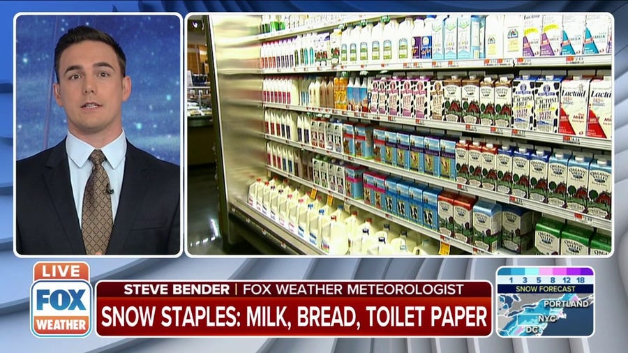 Why do people purchase bread, milk, toilet paper before a big storm?