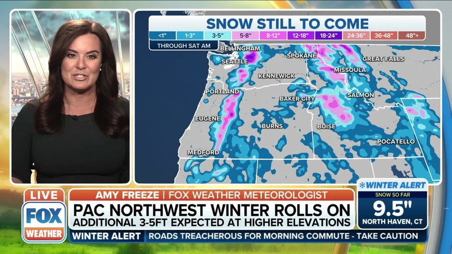 Additional 3-5 feet of snow expected at higher elevations in Pacific Northwest