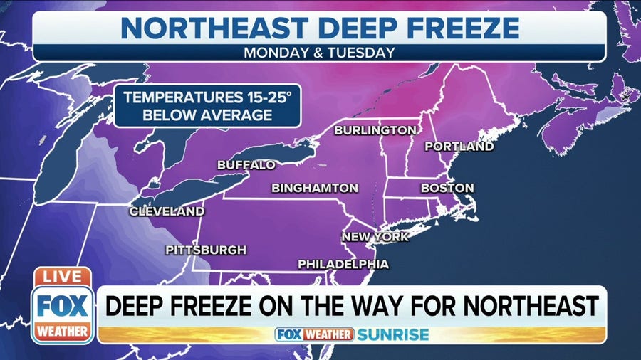 Deep freeze on the way for the Northeast