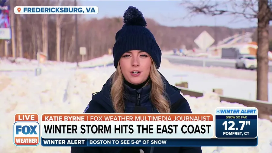 Another snowy scene along I-95 in Virginia