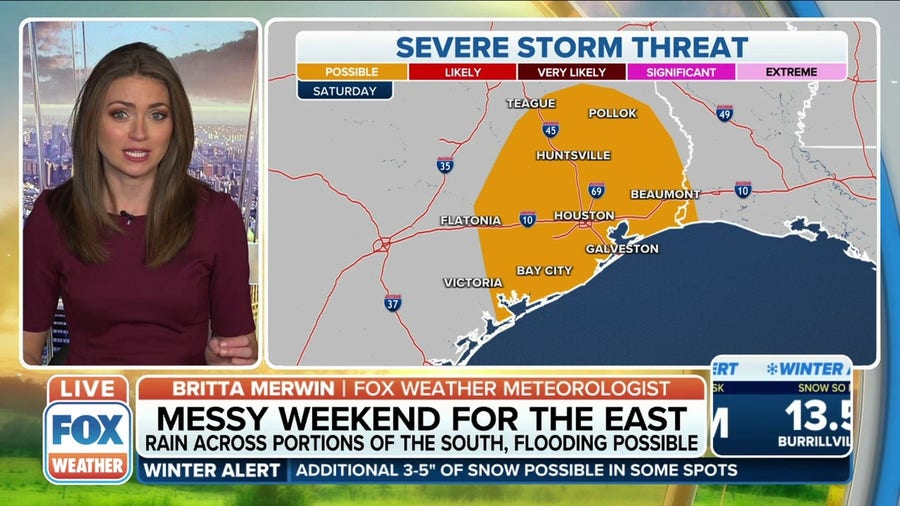 Stormy, soggy weekend expected for South